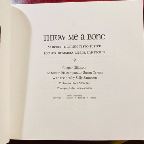 Throw me a bone dog cookbook used
