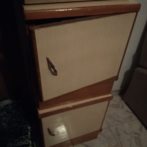 Κομοδίνα αντίκα μεταχειρισμένα, σετ 2, δεκαετία 50