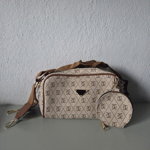 Trendyol Beige Crossbody Bag with Pouch like new