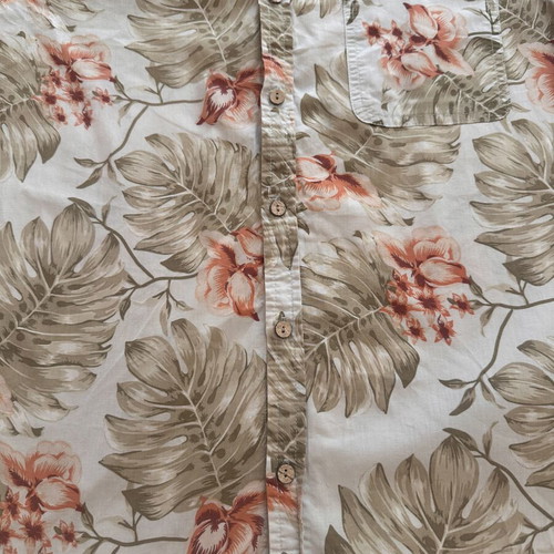 Vintage men's dress shirt like new, size M, white and beige