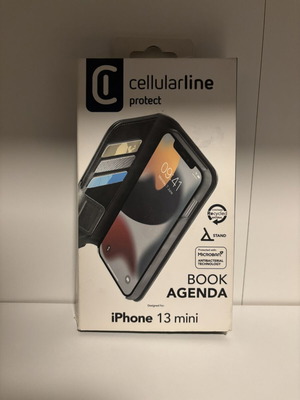 Cellularline Book Agenda case for iPhone 13 mini, black