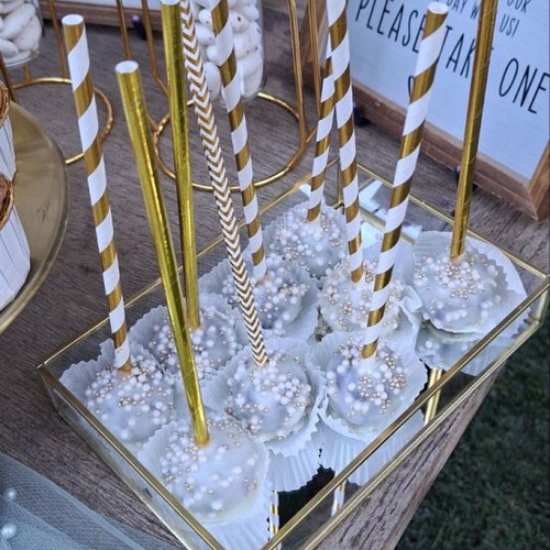 Glass gold-colored boxes for wedding wish table decoration, set of 2