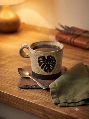 Ceramic Monstera Mug 400ml
