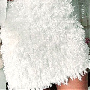 Φούστα γυναικεία fuzzy, λευκη αφορετη