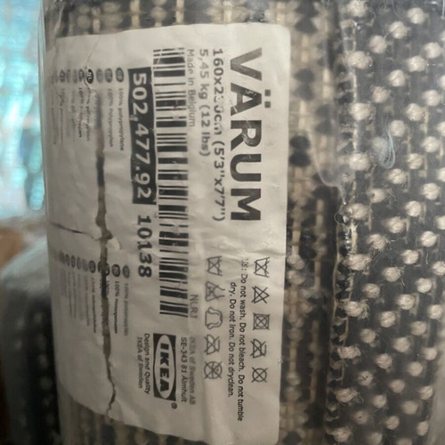 IKEA VARUM rug 160x230 like new, low weave