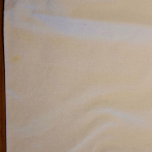 Vintage round tablecloth with white Richelieu cutwork embroidery, 165 cm