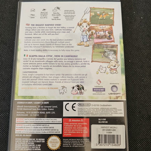 Harvest Moon GameCube game like new with manuals