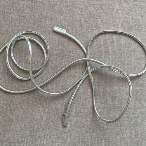 Cos leather belt like new, adjustable, silver