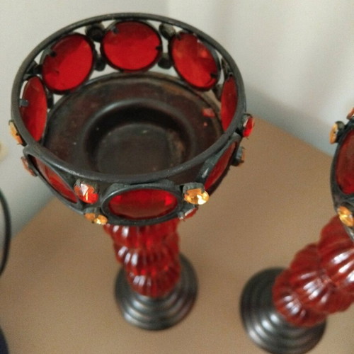 Candlesticks set of two, height 29 cm and width 9 cm