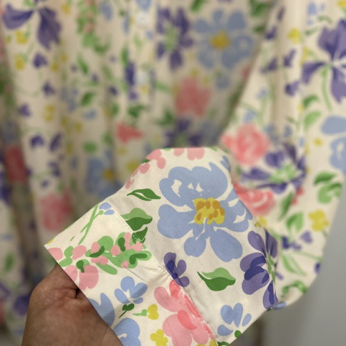 Plus size long floral shirt dress, XXL to 5XL