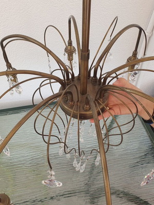 Chandeliers with crystals, diameter 50 cm and 55 cm