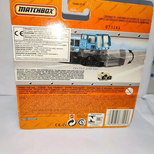 Matchbox Diecast Snow Groomer Sno Cat Toy New