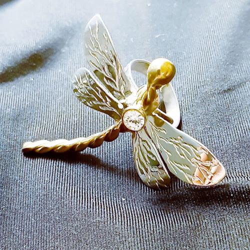 Dragonfly Silver 925 Fancy Ring with Zirconia handmade new