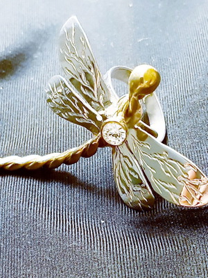 Dragonfly Silver 925 Fancy Ring with Zirconia handmade new