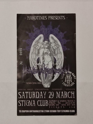 Heaven Shall Burn ticket like new, 29/3/2003