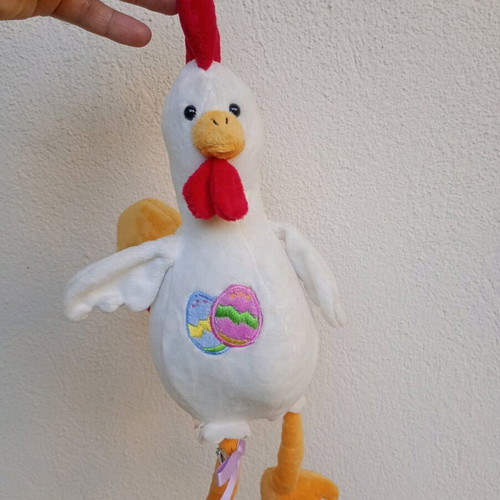 Plush Easter rooster used with hanger