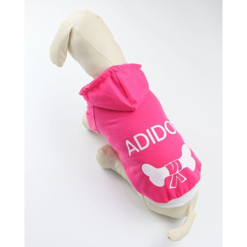 Dog hoodie pink with hood