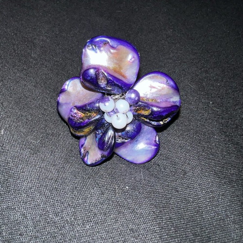 Handmade ring with amethyst and moonstone, new