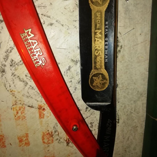 Vintage Solingen Special MARS Gold Razor 42 6/8 near mint