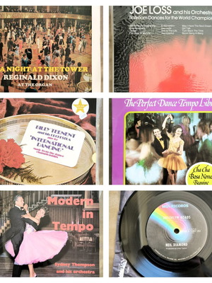 Six LP records used