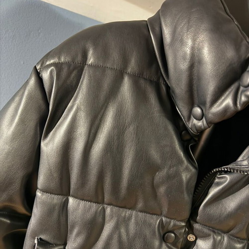 Zara jacket used, eco leather, black, size S