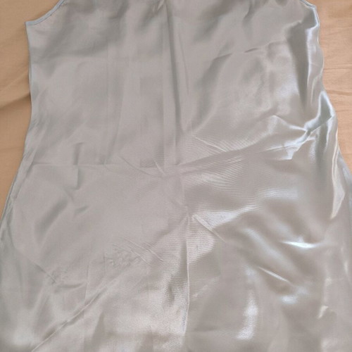 Satin nightgowns like new, size large, set with blue, black, orange and gold