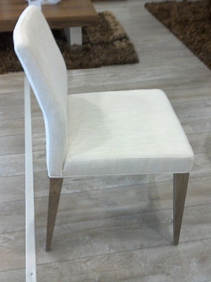 Modern white dining chairs like new, set of 2