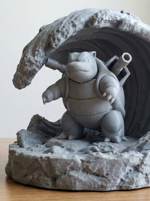 Blastoise figure new with keychain, 3D printed