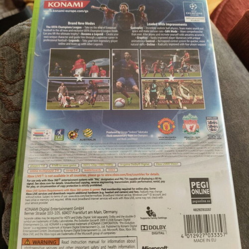PES 2009 Xbox 360 Pro Evolution Soccer game