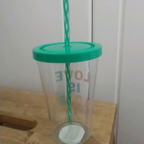 Reusable "Love is Love" Cup with Straw and Lid