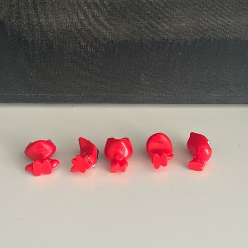 Gogo’s Crazy Bones red monsters set of 5 collectible figures like new