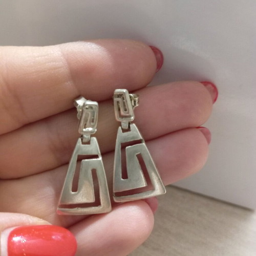 Silver 925 dangling earrings new, ancient Greek style