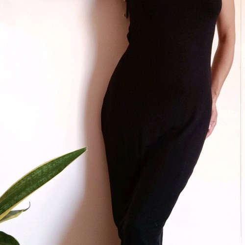 Kendall and Kylie black midi bodycon dress like new, size S