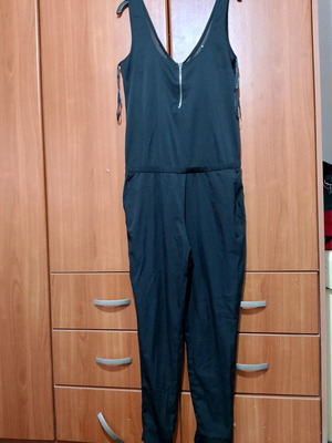 Stradivarius one-piece jumpsuit used, black, size S