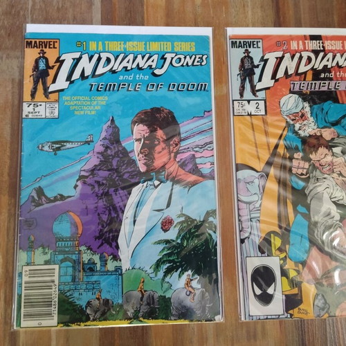 Indiana Jones and the Temple of Doom Marvel comic adaptation issues 1 and 2 used
