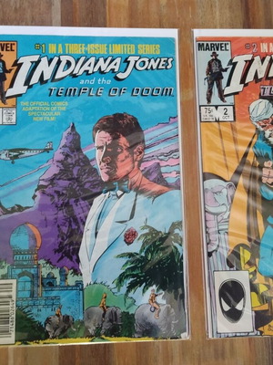 Indiana Jones and the Temple of Doom Marvel comic adaptation issues 1 and 2 used