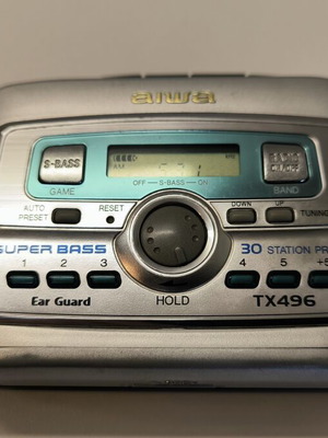 Aiwa TX496 stereo radio cassette player used, radio works