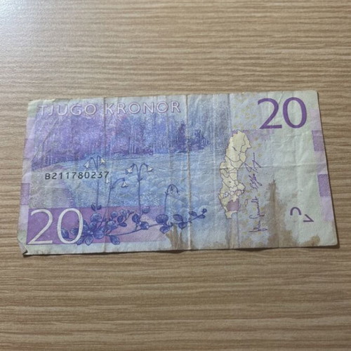 20 Kronor Banknote Sweden like new