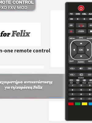 Τηλεχειριστήριο αντικατάστασης Felix καινούργιο για τηλεοράσεις