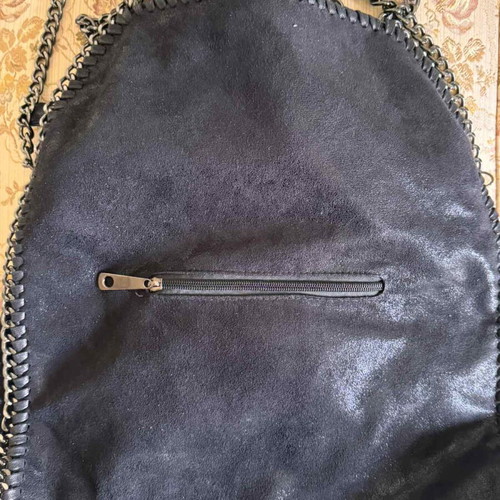 Black shoulder bag with chain and glitter like new, large size