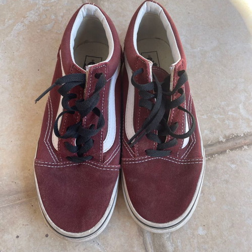 Vans Oldskool Burgundy Athletic Shoes Size 36 Like New