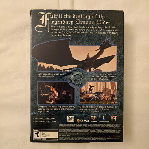 Eragon PC videogame used, action