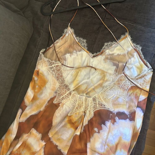 Zara limited edition dress brown lingerie style like new, size XL