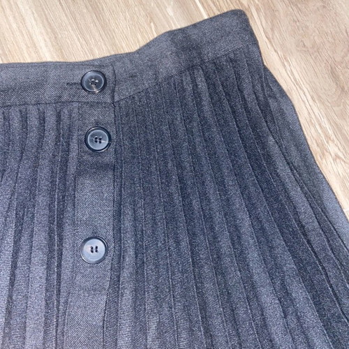 Zara midi pleated winter skirt dark gray like new Small