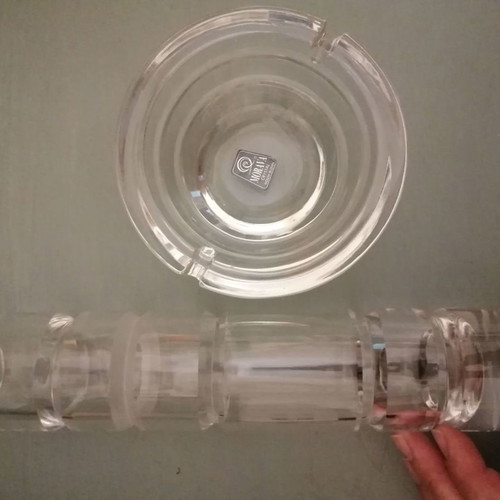 Morava crystal mouth blown vase and ashtray new