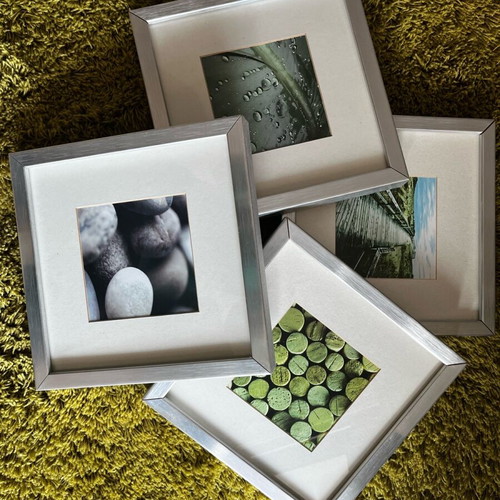 IKEA nickel frames like new, set of 4, size 25.5x25.5cm