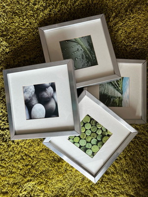 IKEA nickel frames like new, set of 4, size 25.5x25.5cm