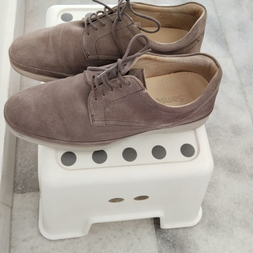 Samsonite Suede Casual Shoes Size 41 Like New Gray Brown