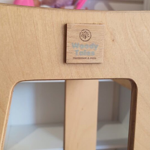 Learning Tower wooden kitchen helper by Woody Tales