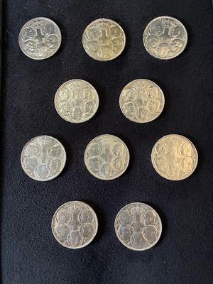 Ασημένια 30δραχμα 1963 Πέντε Βασιλείς σαν καινούργια, πακέτο 10